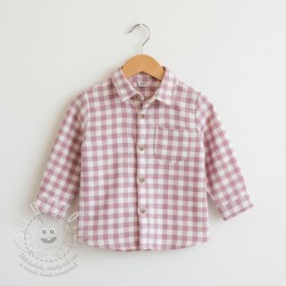 Bavlněná látka FLANNEL Check light pink
