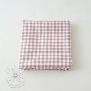 Bavlněná látka FLANNEL Check light pink