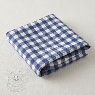 Bavlněná látka FLANNEL Check blue