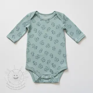 Bavlněná látka FLANNEL Cats mint