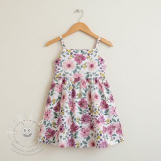 Bavlněná látka Flower Sonja mauve digital print