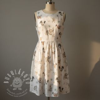 Bavlněná látka Safari off white digital print