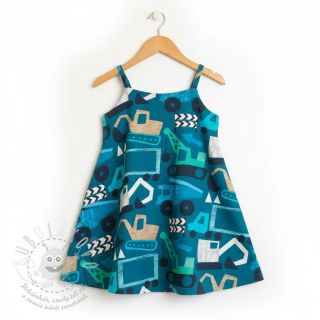 Bavlněná látka Vehicles petrol digital print