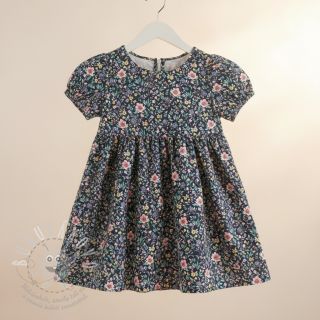 Bavlněná látka Flowers Tara navy design B digital print