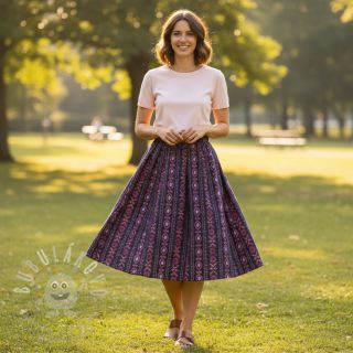 Bavlněná látka Motif stripe navy digital print