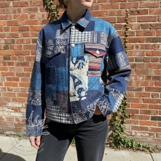 Bavlněná látka TWILL DENIM Mix print design B