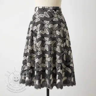Bavlněná látka EMBROIDERY Amia black