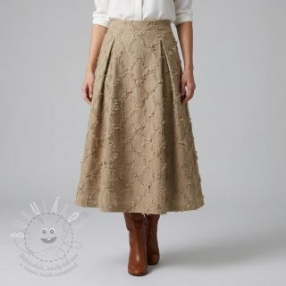 Bavlněná látka se lnem Vintage Fringe Diamonds naturals