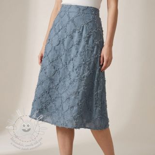 Bavlněná látka se lnem Vintage Fringe Diamonds blue