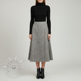 Bavlněná látka se lnem Vintage Fringe Stripe grey