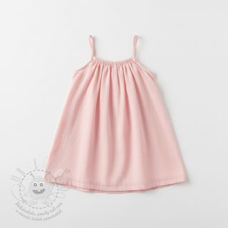 Bavlněná látka se lnem PREMIUM light pink