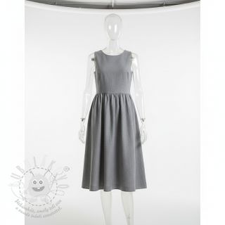 Bavlněná látka se lnem PREMIUM light grey