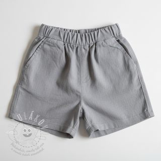 Bavlněná látka se lnem PREMIUM light grey