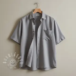 Bavlněná látka se lnem PREMIUM light grey