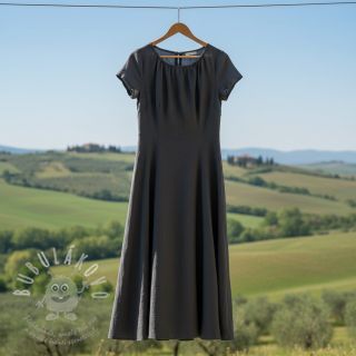 Bavlněná látka se lnem PREMIUM dark grey