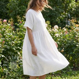 Bavlněná látka STRETCH Baby white