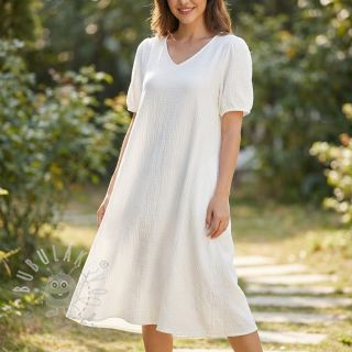 Bavlněná látka STRETCH Baby off white