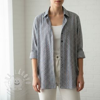 Bavlněná látka JACQUARD Climbing navy