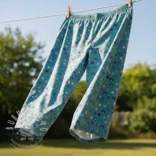 Bavlněná látka Love light petrol