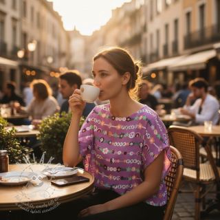 Bavlněná látka Love dream mauve