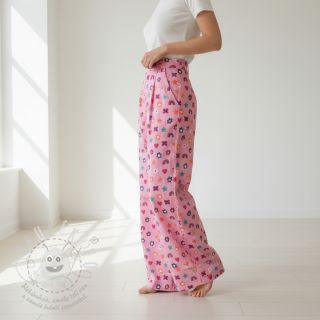 Bavlněná látka Love pink