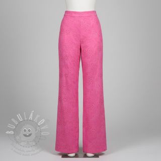 Bavlněná látka VOILE EMBROIDERY Vintage fuchsia