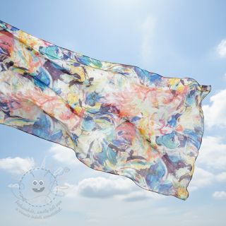 Bavlněná látka DOBBY Staind branch digital print