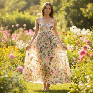 Bavlněná látka VOILE Fresh morning digital print