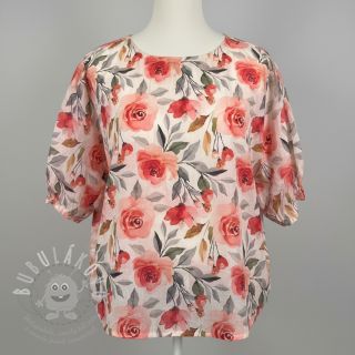 Bavlněná látka VOILE Love digital print