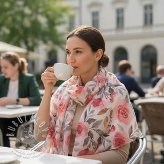 Bavlněná látka VOILE Love digital print