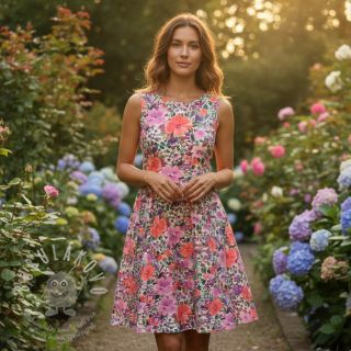 Bavlněná látka Expession flowers digital print