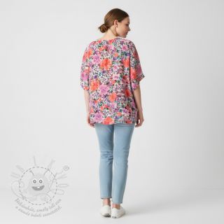 Bavlněná látka Expession flowers digital print