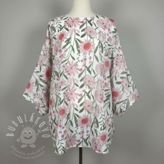 Bavlněná látka Meadow white digital print