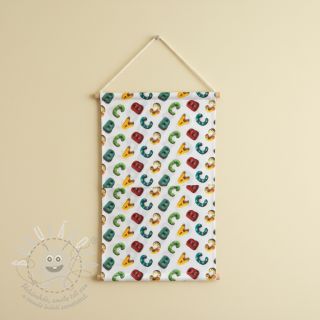 Bavlněná látka Dino baby design D digital print