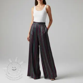 Bavlněná látka LUREX stripes navy