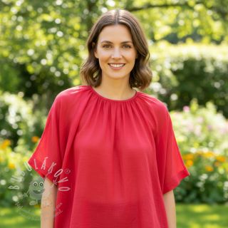 Bavlněná látka se lnem marlboro red