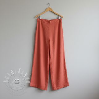 Bavlněná látka se lnem brick