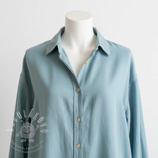 Bavlněná látka se lnem old blue