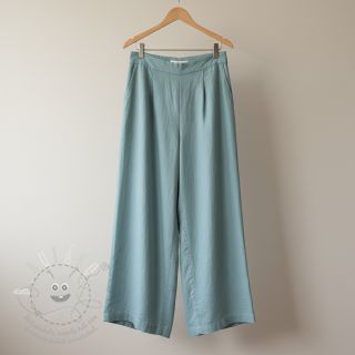 Bavlněná látka se lnem old blue