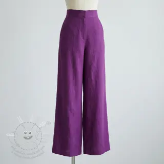 Bavlněná látka se lnem purple