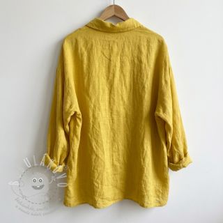 Bavlněná látka se lnem ochre