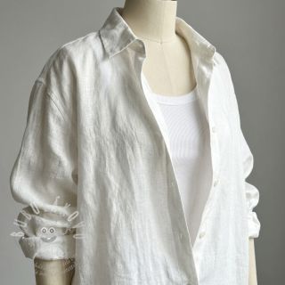 Bavlněná látka se lnem off white