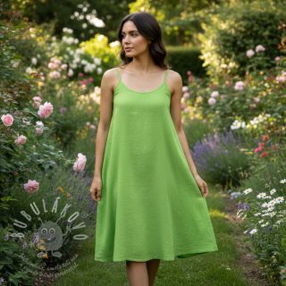 Bavlněná látka se lnem lime