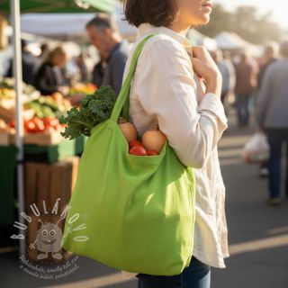 Bavlněná látka se lnem lime