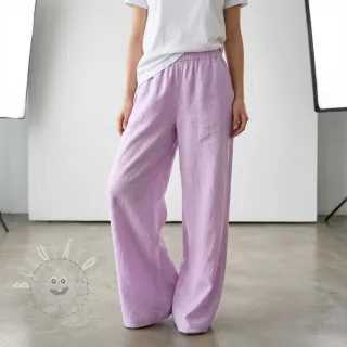 Bavlněná látka se lnem lilac