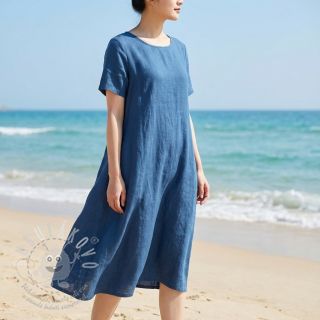 Bavlněná látka se lnem jeans