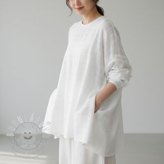 Bavlněná látka EMBROIDERY DOBBY Square white