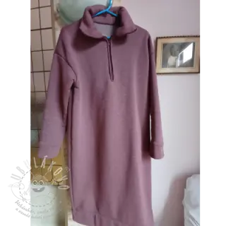Teplákovina počesaná JOGGING aubergine melange