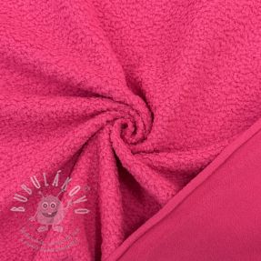 Fleece TEDDY DOUBLE SIDED pink neon