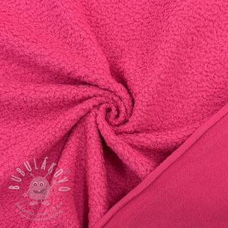 Fleece TEDDY DOUBLE SIDED pink neon